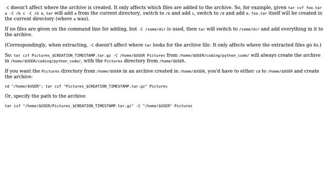 Unix & Linux: Tar ignores --directory option (3 Solutions!!) смотреть онлайн