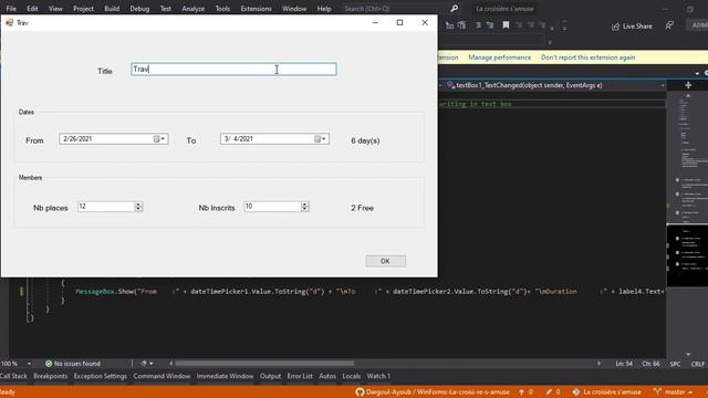 WinForms C# Croisiere(numericUpDown, dateTimePicker, DateTime) смотреть онлайн