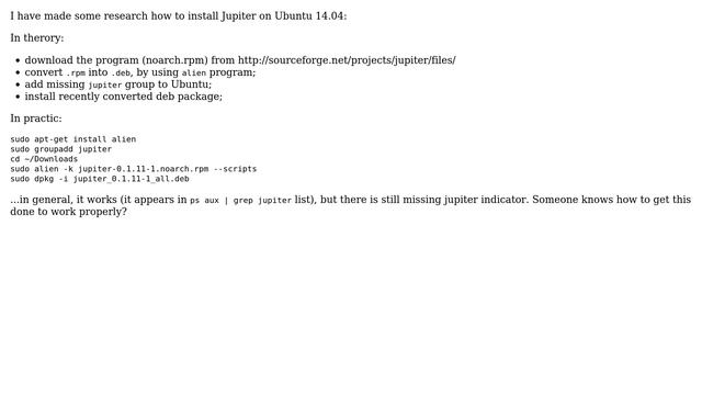 How to install Jupiter on Ubuntu 14.04 LTS? смотреть онлайн