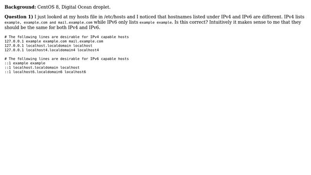 In /etc/hosts file why would IPv4 hosts be different from IPv6 hosts? смотреть онлайн