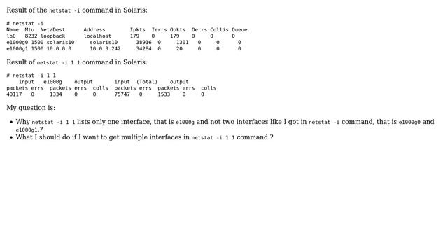 Unix & Linux: Difference of interfaces in netstat -i and netstat -i 1 1 command смотреть онлайн