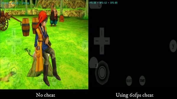 Dragon Quest VIII - 60fps Cheat Comparison | Citra MMJ Android (POCO F1)