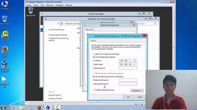 Cara Konfigurasi Ip Address Pada Windows Server 2012 | #JaringanKomputer #1 смотреть онлайн