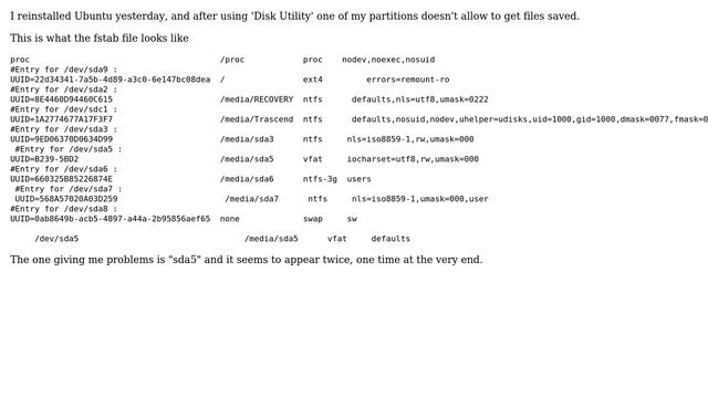 Ubuntu: Why can't I write to my mounted vfat partition? смотреть онлайн