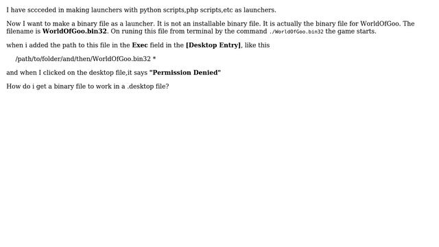 How to make a launcher(.desktop file) for a binary file? смотреть онлайн