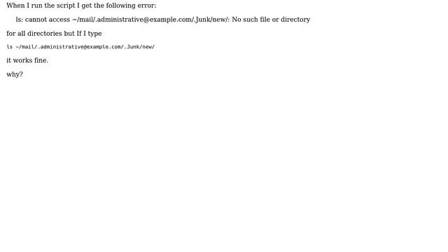 Can access directories using ls but not from Bash смотреть онлайн