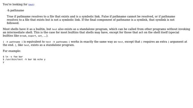 Looking for POSIX utility to test whether filename is a symlink (3 Solutions!!) смотреть онлайн