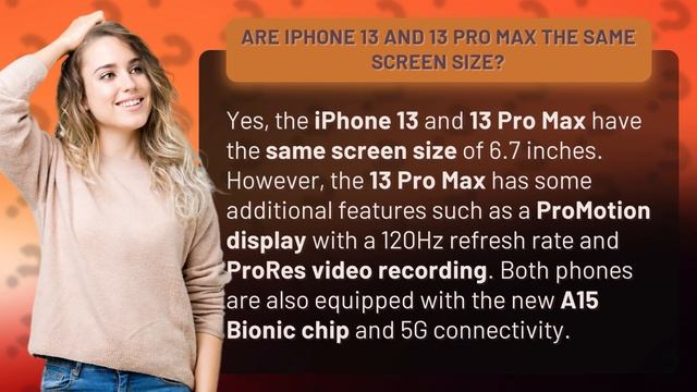 Are IPhone 13 And 13 Pro Max The Same Screen Size?