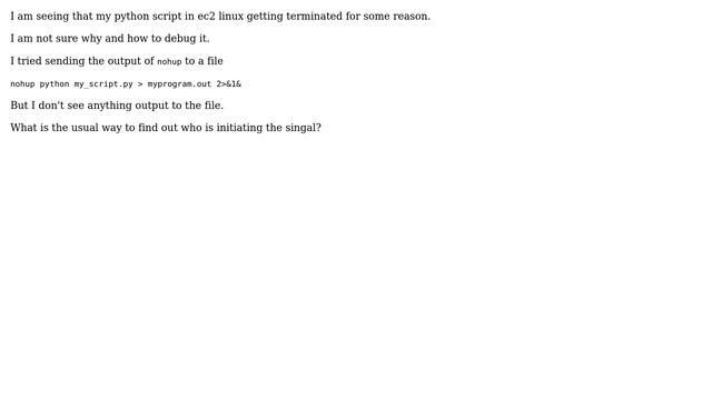 What are potential reason where linux send SIGINT SIGTERM смотреть онлайн