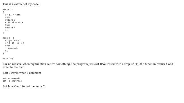 Unix & Linux: Program exit when return in a function смотреть онлайн