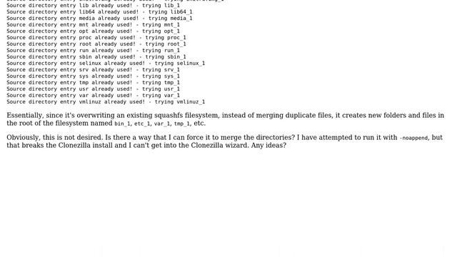 Unix & Linux: Merging preexisting source folders in mksquashfs смотреть онлайн