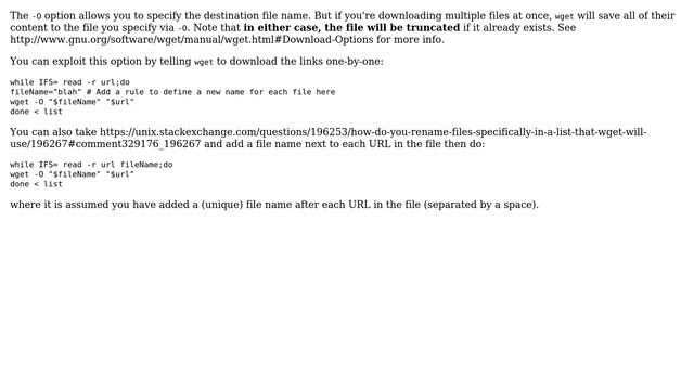 Unix & Linux: How do you rename files specifically in a list that wget will use? (3 Solutions!!) смотреть онлайн