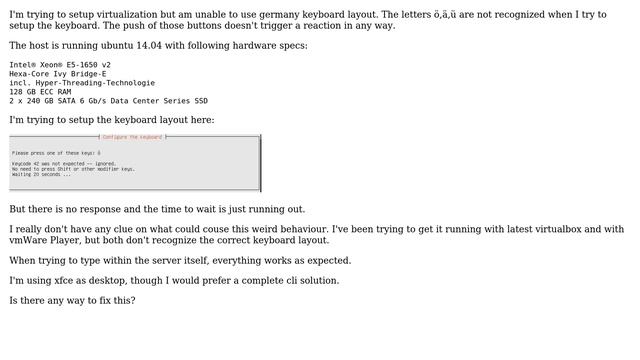 Unix & Linux: Unable to use umlauts/german keyboard layout in virtual machine смотреть онлайн