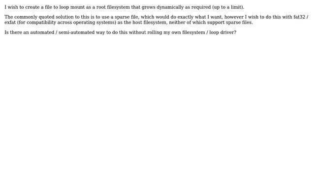 Unix & Linux: Creating a grow-on-demand loop filesystem without sparse files смотреть онлайн