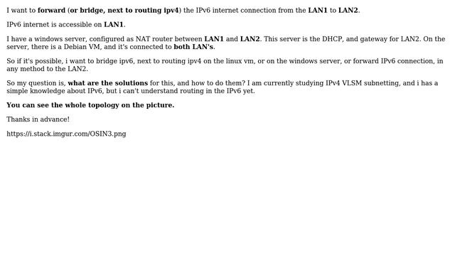 DevOps & SysAdmins: Forward ISP IPv6 from LAN to secondary LAN смотреть онлайн