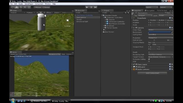 Tutorial 1-How to make a FPS game with unity...{Unity3D} смотреть онлайн