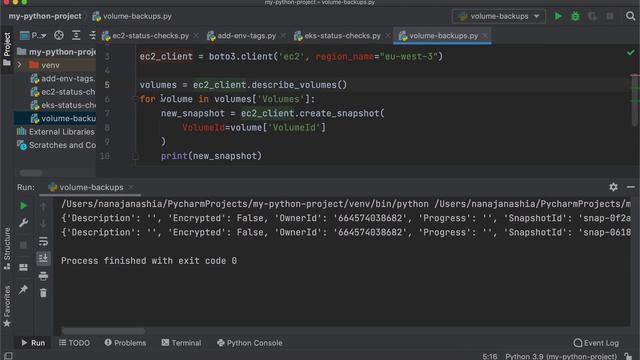 215. 9 - Backup EC2 Volumes Automate creating Snapshots смотреть онлайн