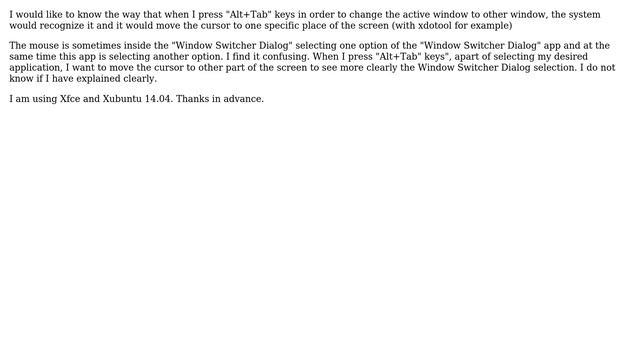 How can a script start when I am pressing Alt+Tab keys keeping "Window Switcher Dialog" running? смотреть онлайн