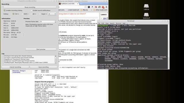 500 gig mkfs ext2 over 24 hours and still counting! смотреть онлайн