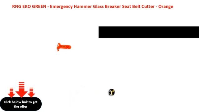 RNG EKO GREEN   Emergency Hammer Glass Breaker Seat Belt Cutter   Orange