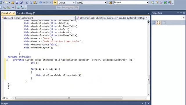 Visual C++ Multiplication Times Table Tutorial using ListBox смотреть онлайн