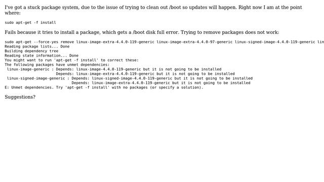 Ubuntu: Resolving apt-get dependency problem смотреть онлайн