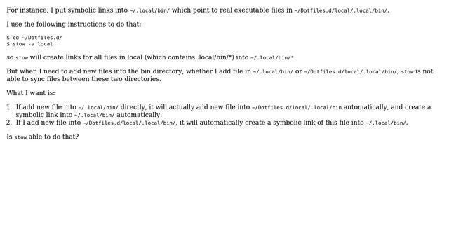 How to sync files and symbolic links between original dir and symbolic directory using GNU stow? смотреть онлайн