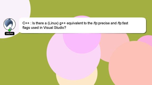 C++ : Is there a (Linux) g++ equivalent to the /fp:precise and /fp:fast flags used in Visual Studio смотреть онлайн