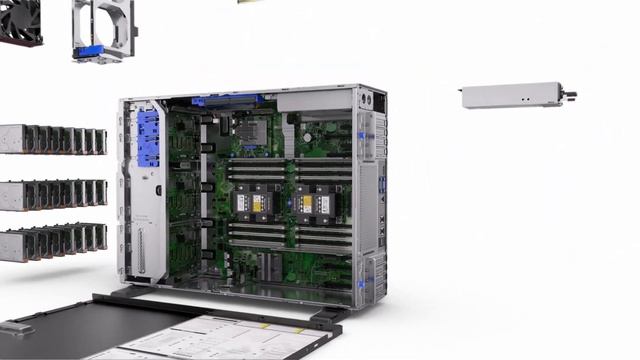 Look inside the HPE ProLiant ML350 Gen10 Server смотреть онлайн