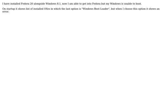 Unix & Linux: Unable to boot Windows after installing Fedora смотреть онлайн