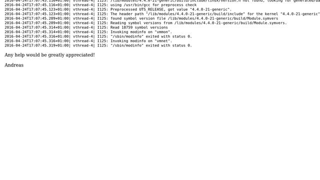 vmware error after upgrade to ubuntu 16.04 смотреть онлайн