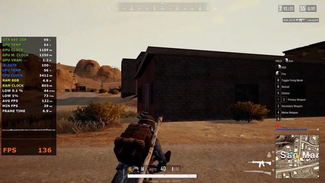 PUBG LITE PC Miramar GTX 660 2GB - i5 3470 - 8GB RAM - Medium High 1080p смотреть онлайн