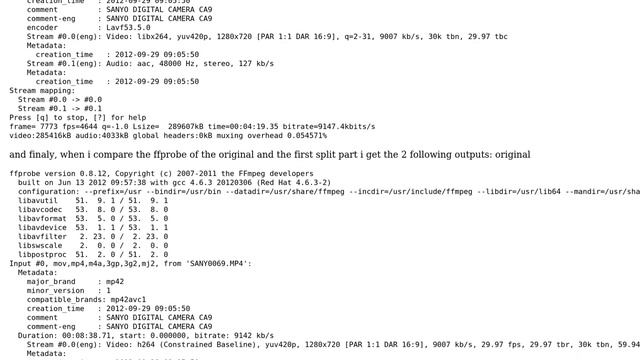 When spliting MP4s with ffmpeg how do I include metadata? смотреть онлайн
