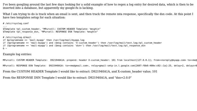 DevOps & SysAdmins: rsyslog - template - regex data for insertion into db смотреть онлайн