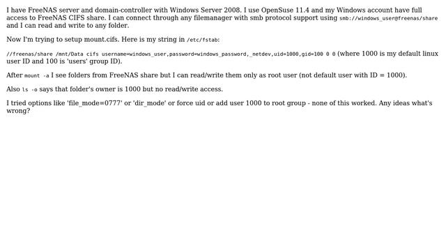 mount cifs through fstab non readable/writable (2 Solutions!!) смотреть онлайн