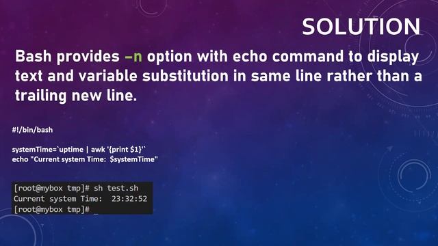 BASH Interview Question #17: How to echo a command output without a trailing newline ? смотреть онлайн