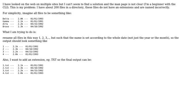 Ubuntu: multiple file rename based on modification date смотреть онлайн