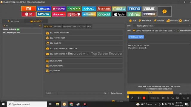 Xiaomi RedMi S2  Remove FRP Test Point  Unlock Tool 2023