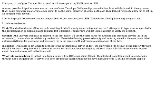 Use Thunderbird to send via Amazon SES смотреть онлайн