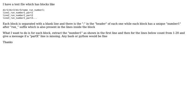 Unix & Linux: Extracting info from blocks inside text file смотреть онлайн