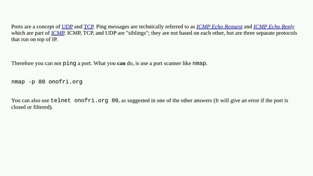 Is it possible to ping an address:port? смотреть онлайн