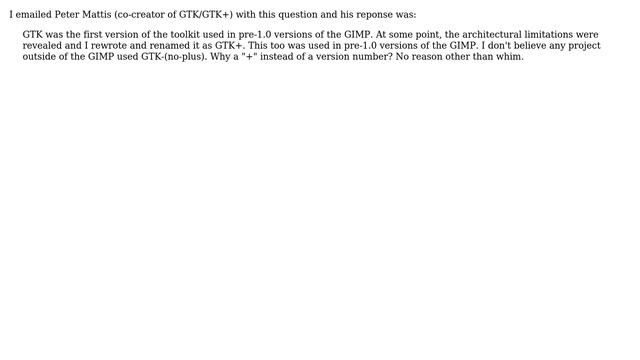 Unix & Linux: What does the plus, "+", in GTK+ mean and what is its history? (3 Solutions!!) смотреть онлайн