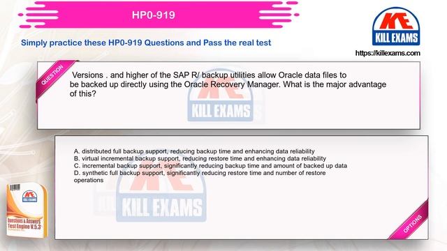 HP0-919 - HP Data Protector Software Application Integration-UNIX 2020 Updated Questions and Answer смотреть онлайн