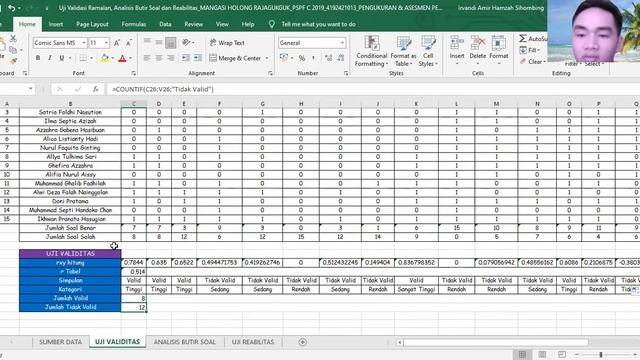 UJI VALIDITAS,REABILITAS,DAN ANALISIS BUTIR SOAL смотреть онлайн