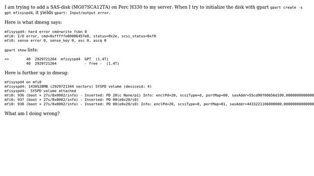Unix & Linux: FreeBSD 12 on Poweredge T330 and Toshiba 12 TB SAS смотреть онлайн