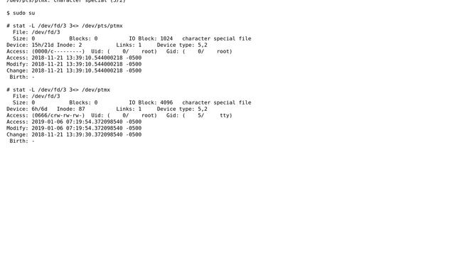Unix & Linux: Why are `/dev/ptmx` and `/dev/pts/ptmx` not device files? смотреть онлайн