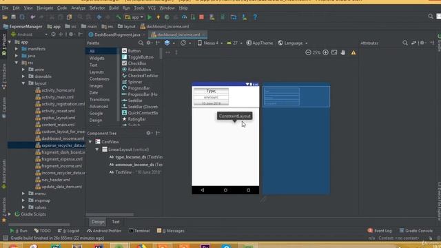 Expense Manager App - Part 35 | Dashboard Income and Expense Item Layout Design смотреть онлайн