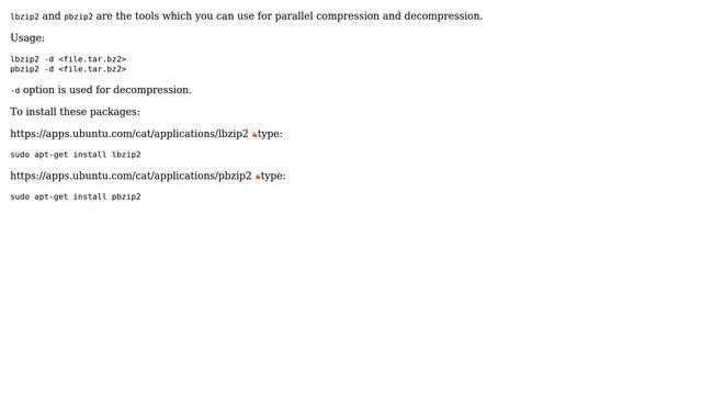 Ubuntu: Any linux command to perform parallel decompression of tar.bz2 file? (4 Solutions!!) смотреть онлайн