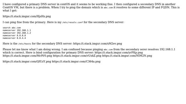 CentOS VM not resolving to correct IP смотреть онлайн