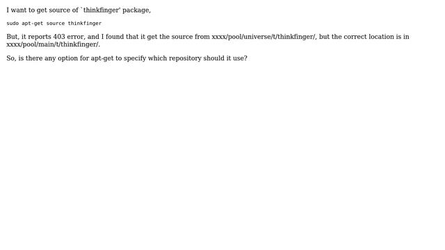 Ubuntu get package source from universe repository, but the correct source is in main repository смотреть онлайн